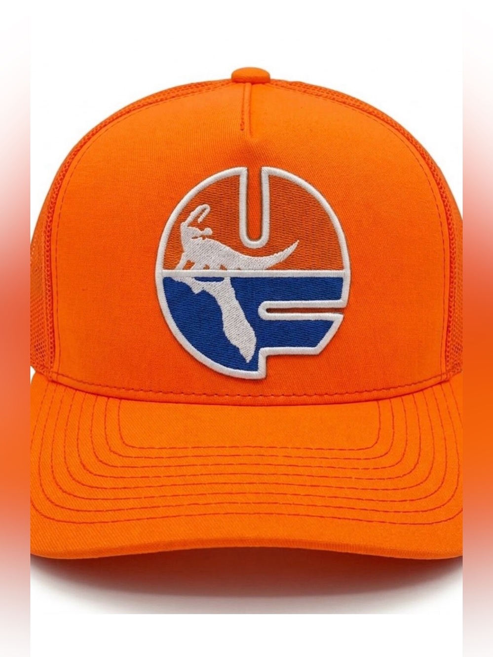 Retro Florida Gators Men's Orange Trucker Hat with Embroidered Logo